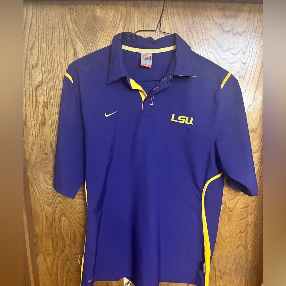 Nike LSU Purple and Yellow Sports polo